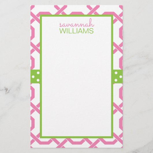 Papeterie personnalisée en treillis et en graine (Devant)