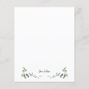 Papeterie personnalisée Eucalyptus Green