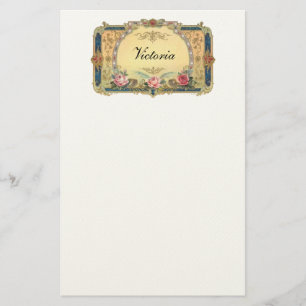 Papeterie personnalisée florale vintage
