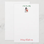 Papeterie personnalisée Marshmallow Snowman (Devant / Derrière)