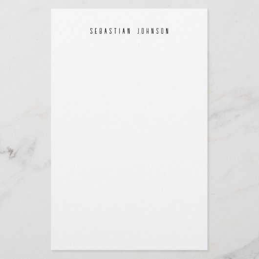 Papeterie Personnalisée Minimaliste Moderne avec N (Devant)