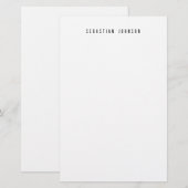 Papeterie Personnalisée Minimaliste Moderne avec N (Devant / Derrière)