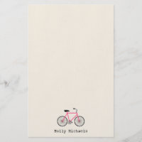 Papeterie personnalisée par bicyclette de roses