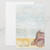 Papeterie personnalisée par coquillage (Devant / Derrière)