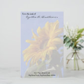 Papeterie personnalisée par tournesol jaune amorti (Debout devant)