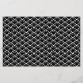 Papeterie personnalisée pour couples noir Scallop (Dos)