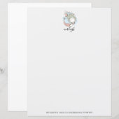 Papeterie personnalisée pour enfant de sirène (Devant / Derrière)