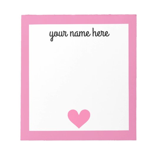 Papeterie personnalisée pour filles bloc-notes (Devant)