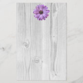 Papeterie personnalisée Rustique violet (Dos)