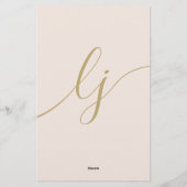 Papeterie personnalisée Simple Script Blush Gold (Dos)