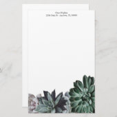 Papeterie personnalisée Succulente (Devant / Derrière)