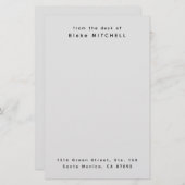 Papeterie personnalisée unique avec monogramme (Devant / Derrière)