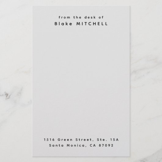 Papeterie personnalisée unique avec monogramme (Devant)