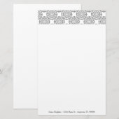 Papeterie personnalisée vintage Cercle Motif (Devant / Derrière)