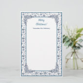 Papeterie Personnaliser Noël d'argent blanc (Debout devant)