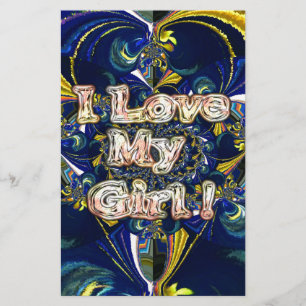 Papeterie Personnalisez votre amour Infinité : J'aime ma fil