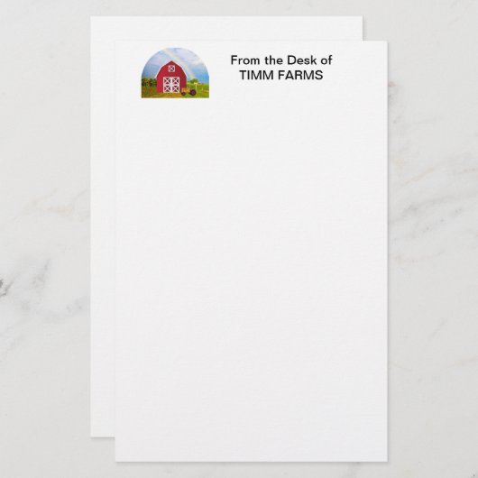 Papeterie Personnalisez votre nom Red Barne Blue Sky (Devant / Derrière)