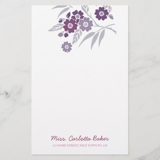 Papeterie personnelle de fleurs de cerisier (Devant)