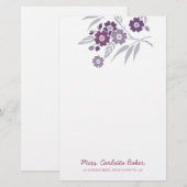 Papeterie personnelle de fleurs de cerisier (Devant / Derrière)