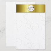Papeterie personnelle décorée d'un monogramme (Devant / Derrière)