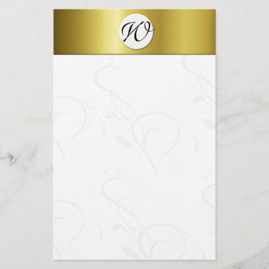 Papeterie personnelle décorée d'un monogramme (Devant)