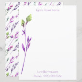 Papeterie personnelle/professionnelle à motifs flo (Devant / Derrière)