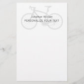 Papeterie personnelle rétro élégante simple bicycl (Devant)