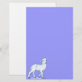 Papeterie Petit agneau blanc (Devant / Derrière)