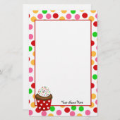 Papeterie Petit gâteau et point de polka (Devant / Derrière)