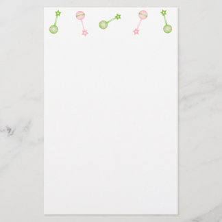 Papeterie Petit pain du hochet n stationnaire (rose et vert)