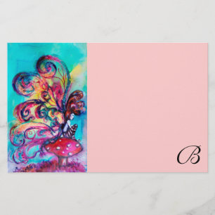 Papeterie PETITE ELF DE MUSHROOMS MONOGRAM, Rose