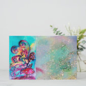 PAPETERIE PETITE ELLE DE CHAMPIGNONS EN PARKLES BLEU OR (Debout devant)