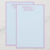 Papeterie Petite Entreprise Bleue Violette (Devant / Derrière)