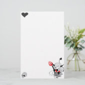 Papeterie Petite fille mignonne de diable (Debout devant)