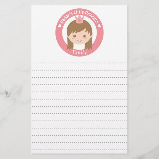 Papeterie Petite princesse de papa, le princesse mignonne (Devant)