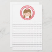 Papeterie Petite princesse de papa, le princesse mignonne (Devant / Derrière)