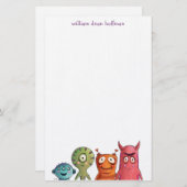 Papeterie Petits enfants de monstres (Devant / Derrière)