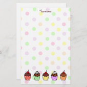 Papeterie Petits gâteaux colorés (Devant / Derrière)