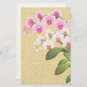 Papeterie Phalaenopsis tropicale Fleurs d'orchidées papeteri (Devant / Derrière)