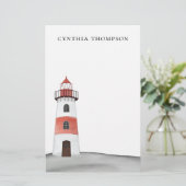 Papeterie Phare à l'aquarelle élégant simple moderne (Debout devant)