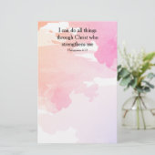 Papeterie Philippiens 4:13, verset de la bible (Debout devant)