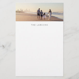 Papeterie Photo de famille personnalisée et monogramme