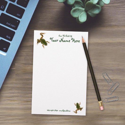 Papeterie Photo de grenouille verte de l'Escalade opposée pe