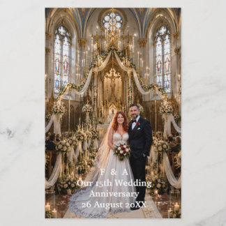 Papeterie Photo du 15e anniversaire de mariage