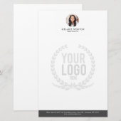 Papeterie Photo | Logo Professionnel Bureau Personnalisé (Devant / Derrière)