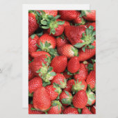 Papeterie Photo Red Juicy Strawberries (Devant / Derrière)