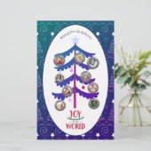 Papeterie Photographie de Noël Lettre d'arbre généalogique a (Debout devant)