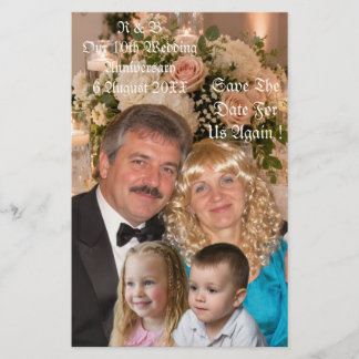Papeterie Photos de 10e anniversaire de mariage Couple Enfa