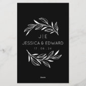 Papeterie Photos mémorables Qr Code Black Chic Modern Mariag (Dos)