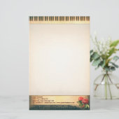 Papeterie piano vintage musical design stationnaire (Debout devant)